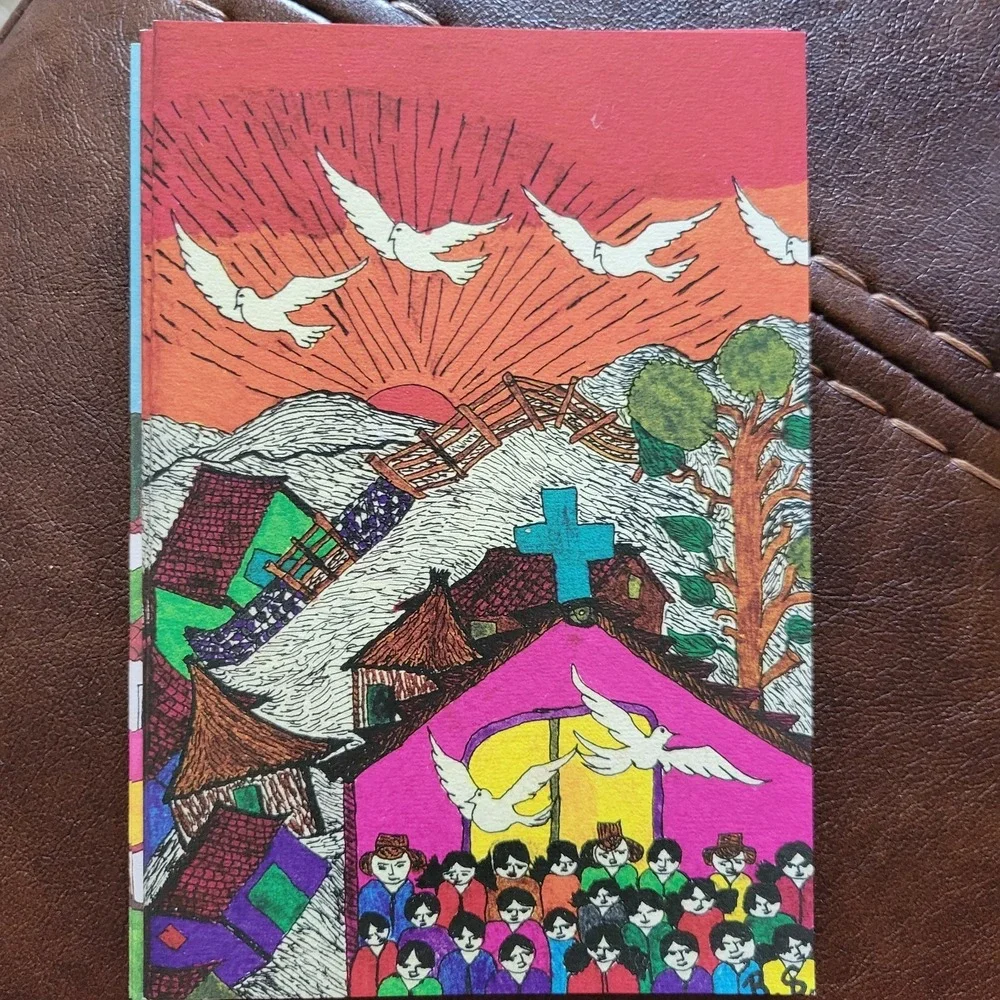 Vtg Latin America Mayan Aztec Inspirational Greetings Cards World Peace (27)